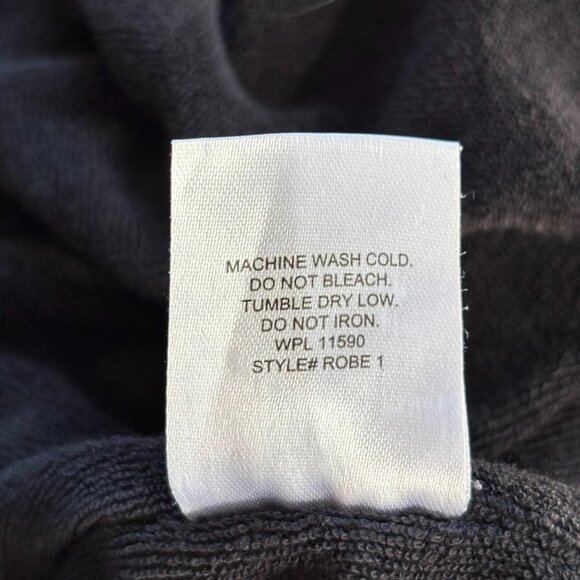 Dude Robe Mens L/XL Black Belted Hooded Terry Lining Loungewear Comfy 19180 - Picture 11 of 14